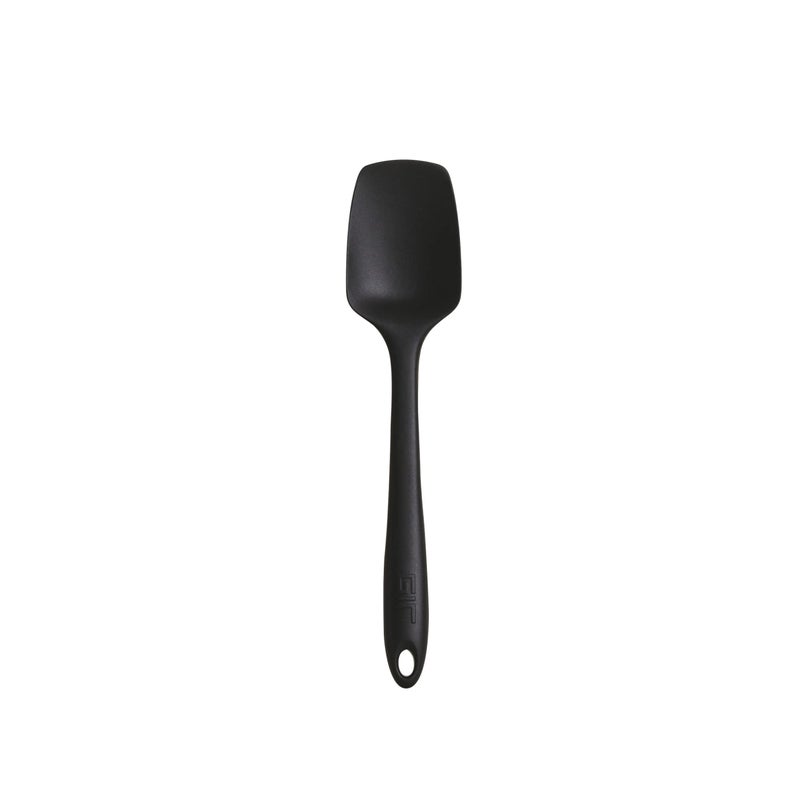 GIR: Get It Right Silicone Spatula Spoonula, Non toxic cooking utensils for Nonstick Cookware, Cooking and Baking - Mini - 8IN - Black - Image 1